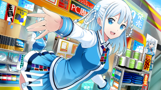 Anime character pointing store aisle - sakimi chan free wallpaper