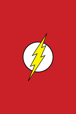 Flash logo red background white - a white circle in the center of the image free wallpaper