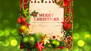 Merry christmas ornaments ribbon bokeh - merry free wallpaper
