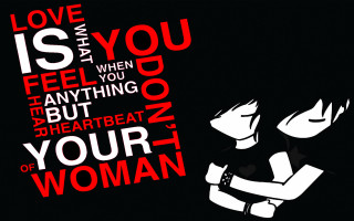 Woman black shirt red lettering - red lettering free wallpaper