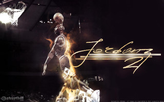 Basketball player air hoop action - visionary free wallpaper