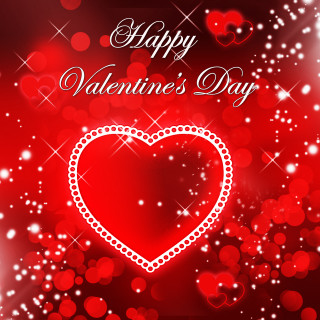 Valentines day card heart red - romantic free wallpaper