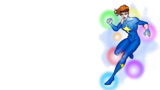 Superhero flying star chest orange - super free wallpaper