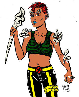 Woman knife skull arm drawing - a knife free wallpaper