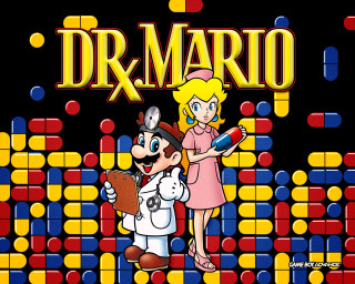 Cartoon man woman colored blocks - doc hammer free wallpaper
