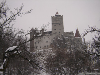 Castle clocktower snowy forest gothic - a clock tower free wallpaper