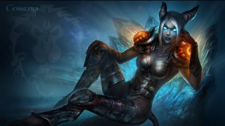 Demon horned woman blue skin - the ground free wallpaper for desktop