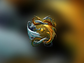 Dragon flying yellow tail head - a blue tail free wallpaper