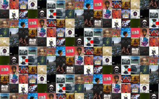 Person hat collage red black - complex free wallpaper