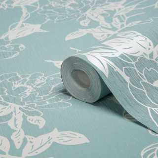 Blue floral wallpaper white flower - gradient light blue free wallpaper