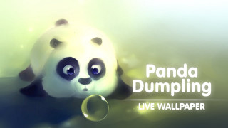 Panda sitting bubbles mouth dumping - anton fadeev free wallpaper