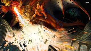 Dragon attack fire breathing creature 2 - huge free wallpaper