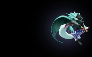 Cartoon character sword helmet black - a sword and a helmet free wallpaper