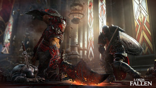 Knights couple standing room flags - unreal engine 5 free wallpaper