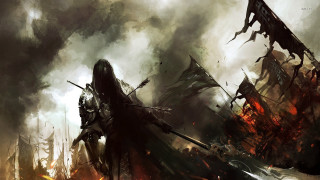 Man black outfit sword ship - a black outfit holding free wallpaper