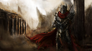 Man armor city red cape - a red cape free wallpaper