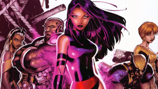 Women comic book cover man 2 - a man in the background and a woman in the foreground free wallpaper