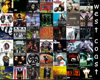 West coast album covers collage - letter free wallpaper