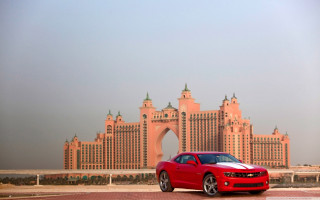 Red car clock tower large - a red car free wallpaper