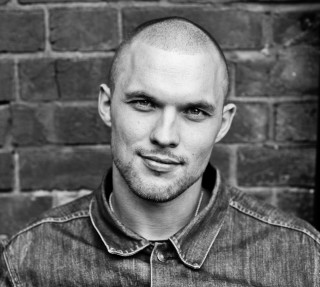 Man shaved head denim shirt - private press free wallpaper