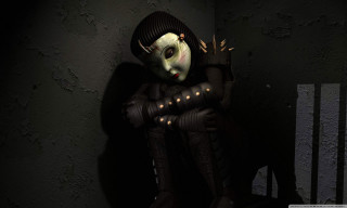 Creepy person dark room knife - dark free wallpaper