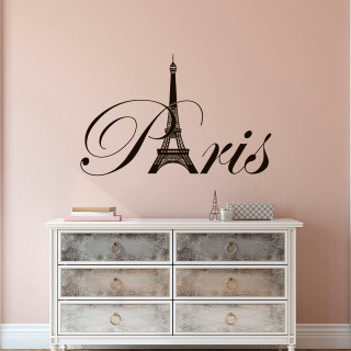Paris black font pink wall - a minimalist painting free wallpaper