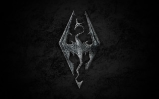Black white stylized logo elder - epic fantasy free wallpaper
