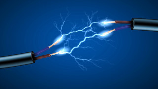 Wires wrapped electrical lightning background - illustration free wallpaper