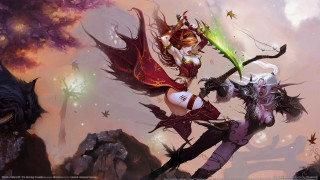 Woman sword demon back fierce - a fantasy scene free wallpaper