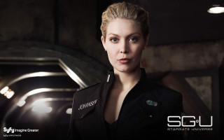 Sci fi woman blonde jacket - a sci free wallpaper