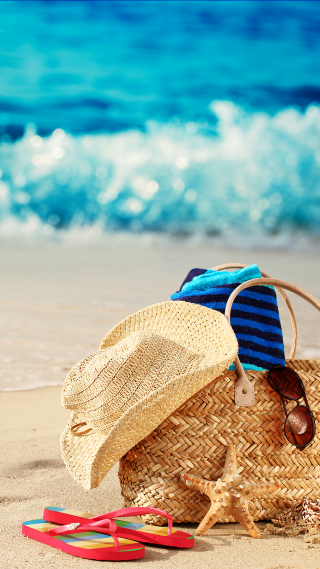 Straw hat summer sunshine outdoor - the beach free wallpaper