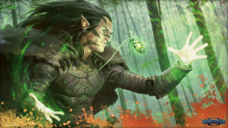Man forest green light hand - altermodern free wallpaper