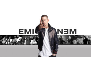 Man in leather jacket pointing - a white background behind free wallpaper