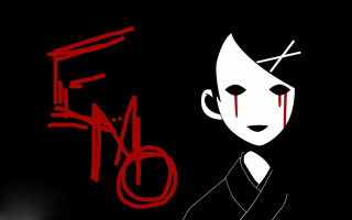 Person knife blood drawing art - neoexpressionism free wallpaper
