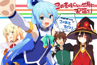 Anime girls hats costumes group - official free wallpaper for desktop