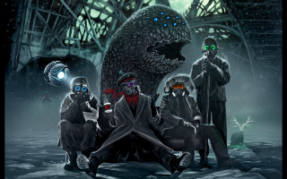 Group snowy monster city sky - enki bilal free wallpaper