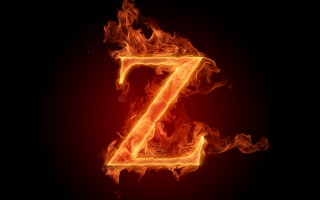 Fire letter z black red - carles delclaux i free wallpaper