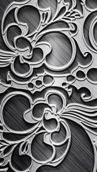 Metal plate design flower side - the side of its free wallpaper