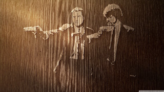 Gun duo woodcut funk art - incredible free wallpaper