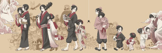 Group people standing crowd kimonos - a crowd of people free wallpaper