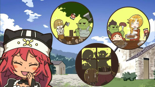 Girl red hair cat hat - a cartoon of a girl free wallpaper