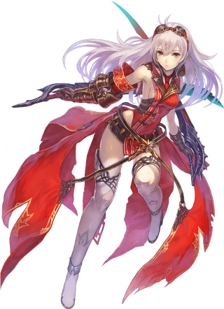 Woman white hair red cape - a red cape free wallpaper