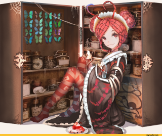 Woman costume cabinet knife sitting - craola free wallpaper