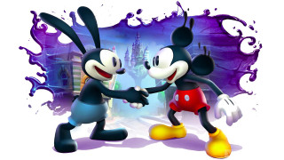 Cartoon characters handshake castle purple - hand free wallpaper