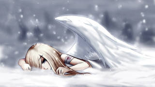 Angel wings snow woman gothic - a white angel free wallpaper