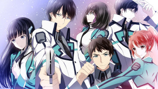Anime characters guns stars snowflakes - poster art free wallpaper