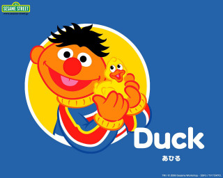Cartoon character holding duck background - a duck free wallpaper
