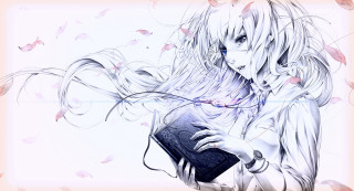 Alice prin gothic manga flowers - a book free wallpaper