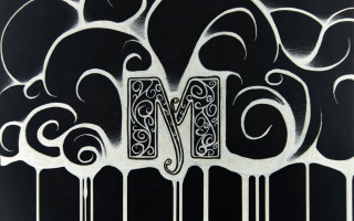 Black white letter m background - charles martin free wallpaper