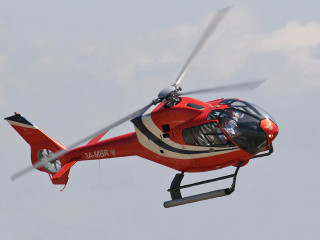 Red helicopter cloudy sky propeller - art informel free wallpaper